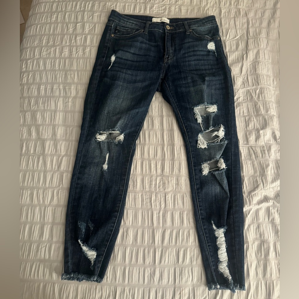 Kancan skinny distressed jeans